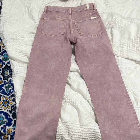 7 for all Mankind Lilac Straight Crop Jeans - Picture 7 of 8